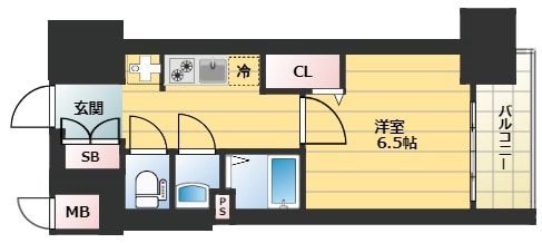 プレサンスOSAKA西中島リエゾンの物件間取画像