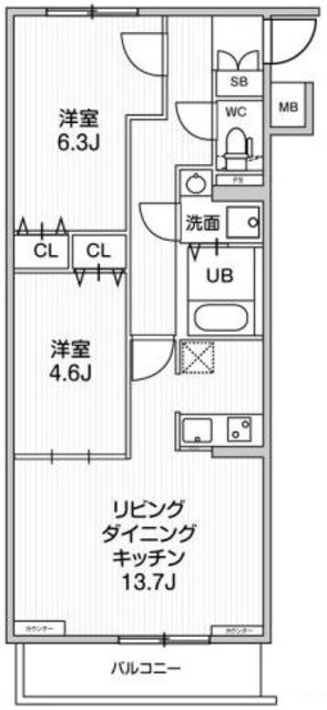 GENOVIA板橋本町Ⅲskygardenの物件間取画像