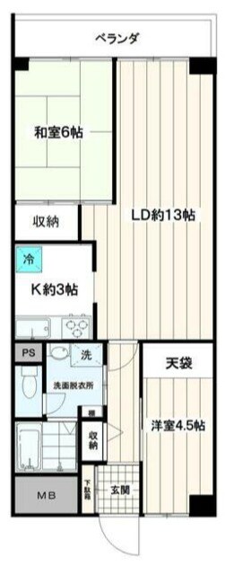 東十条グリーンハイツの物件間取画像