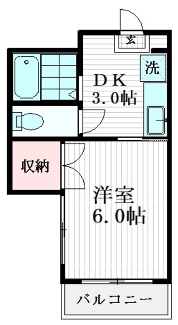 コーポオカダⅠの物件間取画像