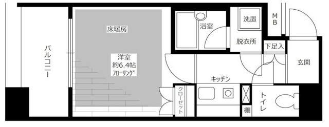 ファミール日本橋浜町グランスイートの物件間取画像