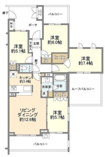 ドレッセ荏田北フォーネの物件間取画像