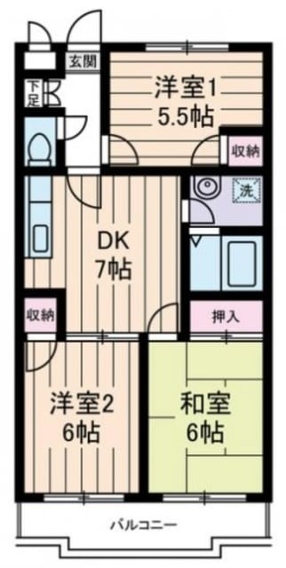 スターハイムA棟の物件間取画像