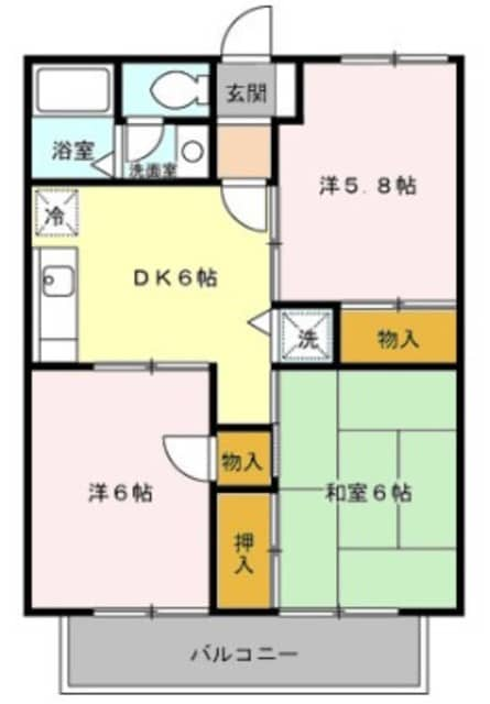 エスポワール Aの物件間取画像