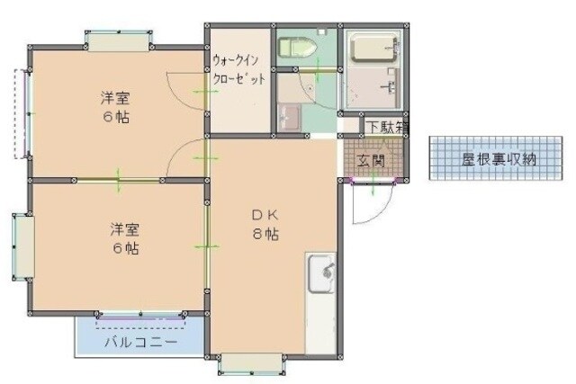 リバティ中清戸 B棟の物件間取画像