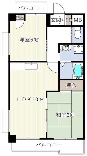 プレステージ市川Ⅱの物件間取画像