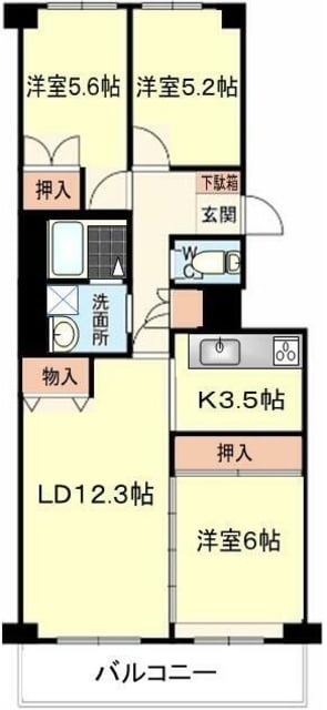 サニーハウス南行徳 B棟の物件間取画像