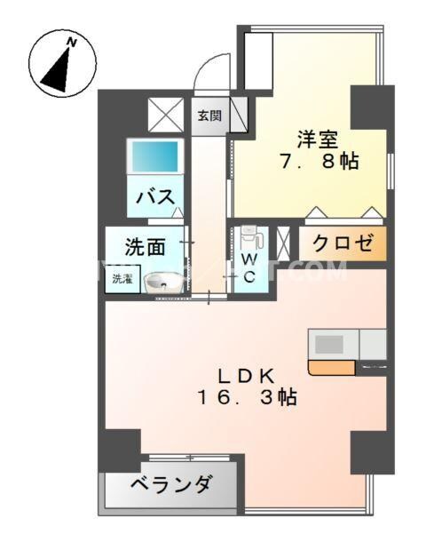 桜坂駅 徒歩8分 4階の物件間取画像