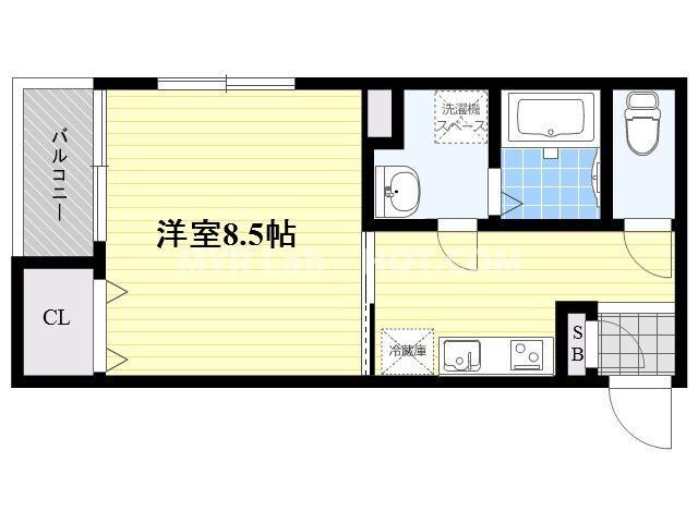 大橋駅 徒歩6分 2階の物件間取画像