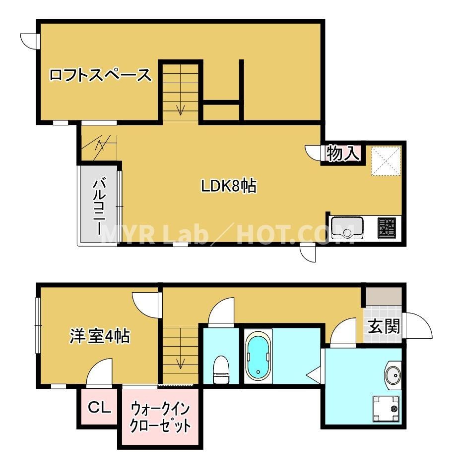 紫駅 徒歩5分 1階の物件間取画像