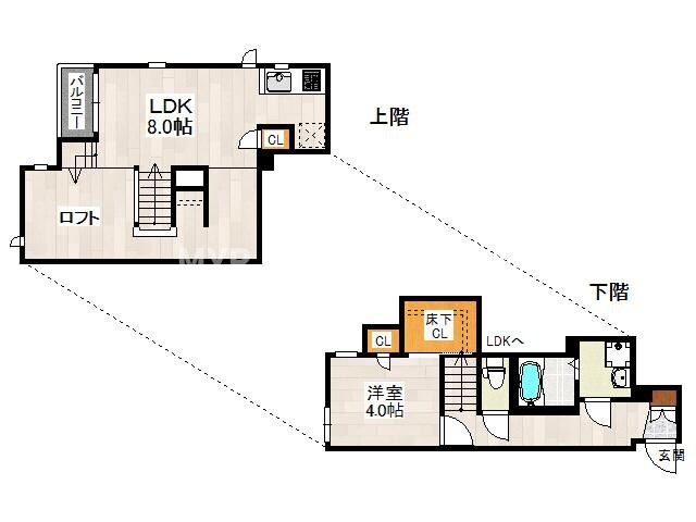 二日市駅 徒歩6分 2階の物件間取画像