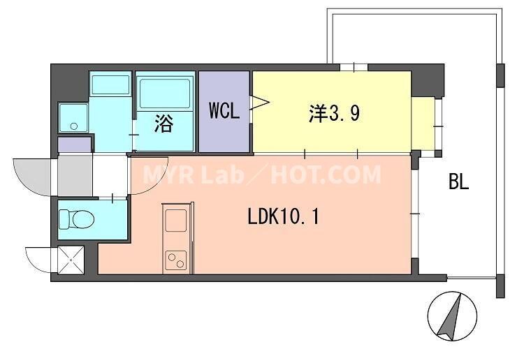 井尻駅 徒歩3分 6階の物件間取画像