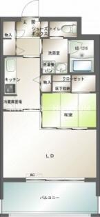 中洲川端駅 徒歩13分 10階の物件間取画像