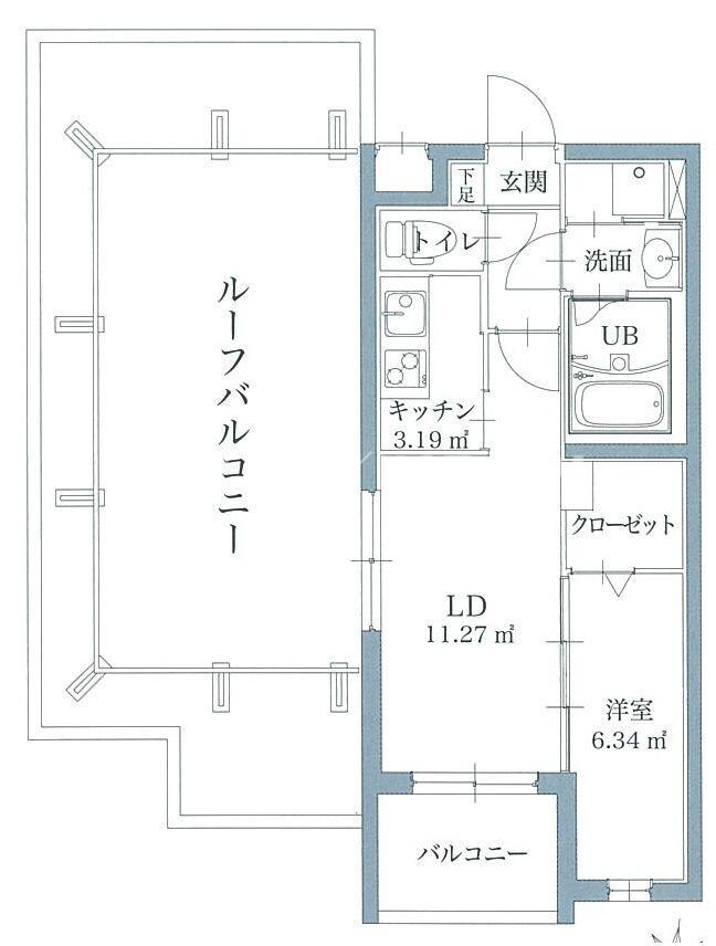 井尻駅 徒歩7分 5階の物件間取画像