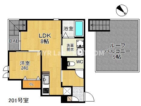 朝倉街道駅 徒歩7分 2階の物件間取画像