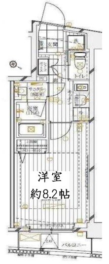 レガリス四谷の物件間取画像