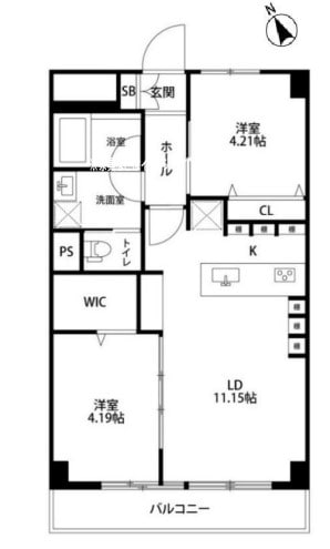 パレ坂町の物件間取画像