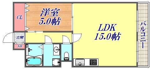 イマキタハイツ18の物件間取画像