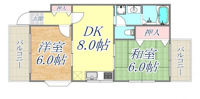 エスティ21の物件間取画像