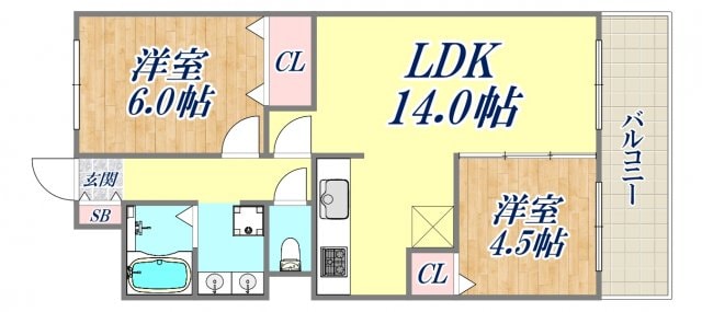 マンションエルミナールの物件間取画像