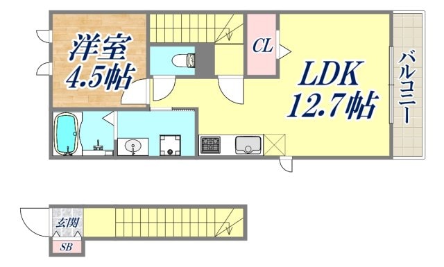 M.J tsukuda参番館の物件間取画像