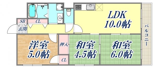 ロイヤル武庫之荘2番館の物件間取画像