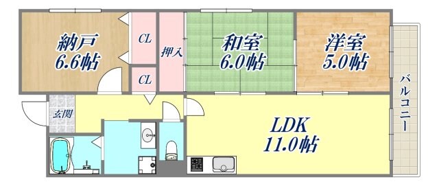 コレット坂部の物件間取画像