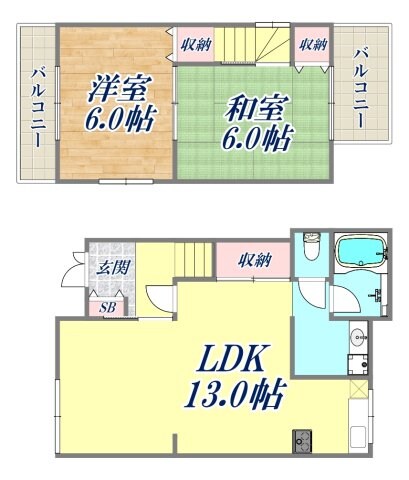 田能4丁目テラスの物件間取画像