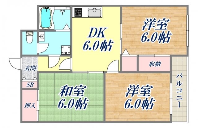 ハイルハイツの物件間取画像