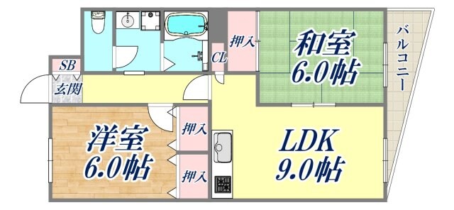 ホールズ1号館の物件間取画像