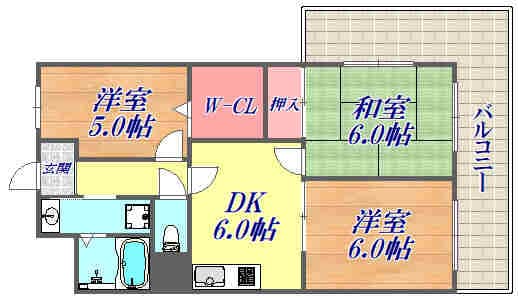 プランドール武庫の物件間取画像