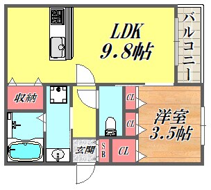 カーサ武庫之荘の物件間取画像