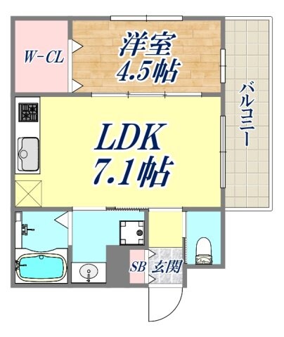 ホワイトメゾン立花の物件間取画像