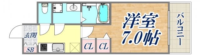 サムティ東難波ECLATの物件間取画像