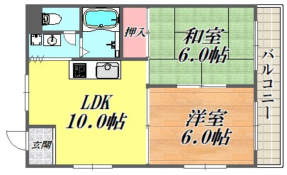 ホーク武庫之荘の物件間取画像