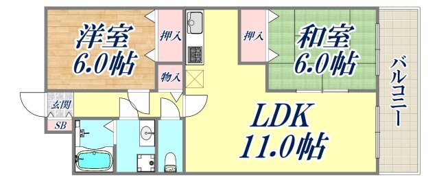 メゾンノール加島の物件間取画像