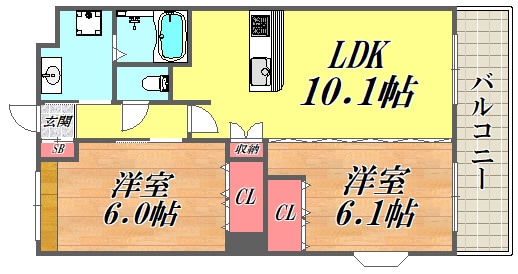 オヌールの物件間取画像