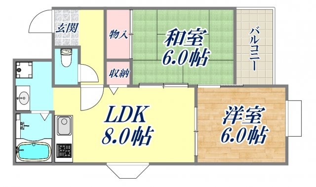 スペリティ岡山5番館の物件間取画像