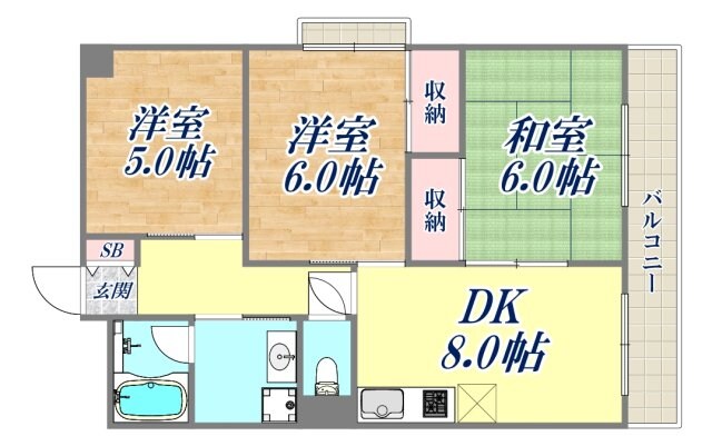 シティハイツ立花２の物件間取画像