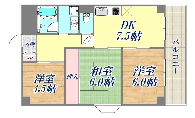 シティハイツ立花２の物件間取画像