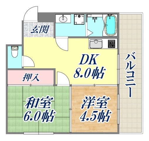 エメラルド神尼の物件間取画像