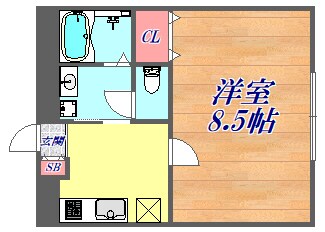 アンプルールフェールメルカート・デリ・アパルタメンティ2の物件間取画像