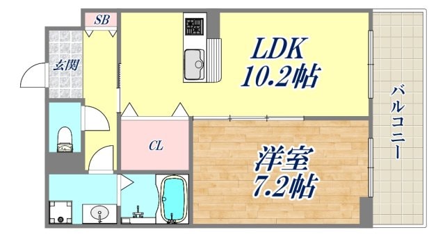 浜田町2丁目アパートの物件間取画像