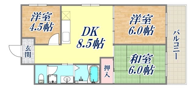 尼崎梅ノ木公園アーバンリズの物件間取画像