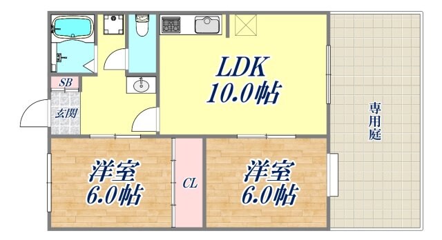 東園田グロリアハイツの物件間取画像