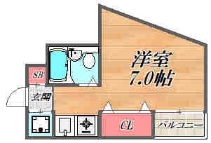 ロイヤルメゾン塚口10の物件間取画像