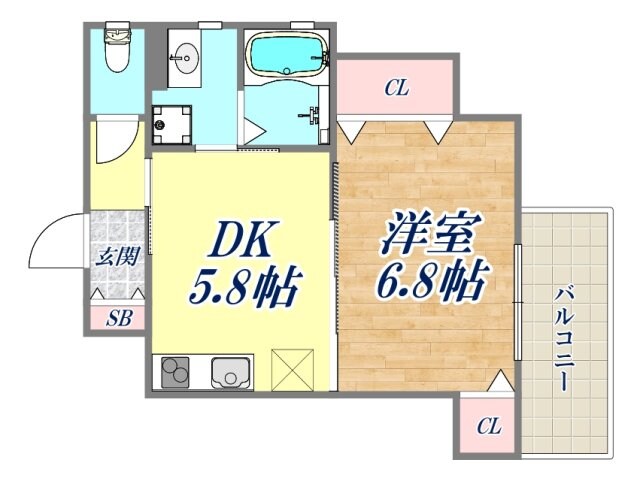 ラモーナ東本町2の物件間取画像