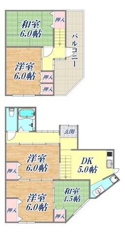 ペディハウス尼崎市西立花第二の物件間取画像