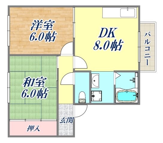 ルポゼ武庫之荘の物件間取画像