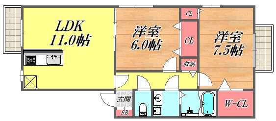 チェリーブロッサムの物件間取画像